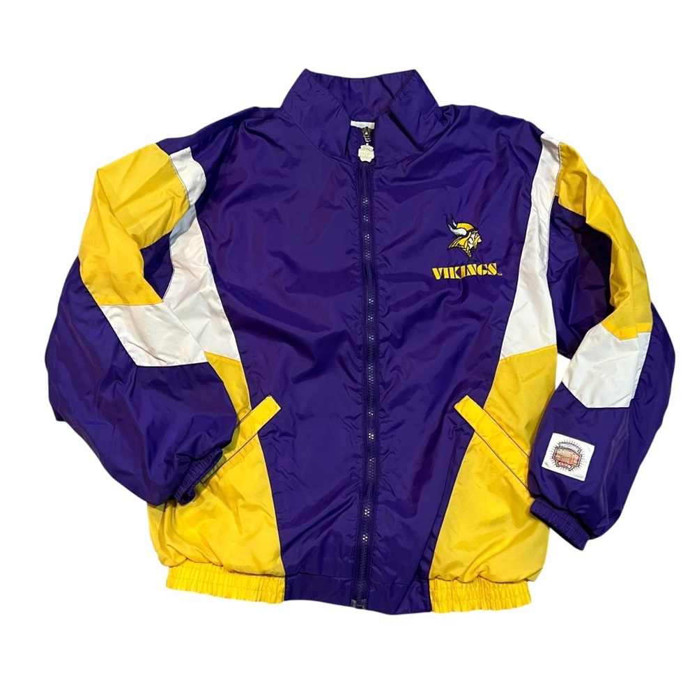 Vntg XS Professional Sports Club Minnesota Vikings full-zip windbreaker jacket